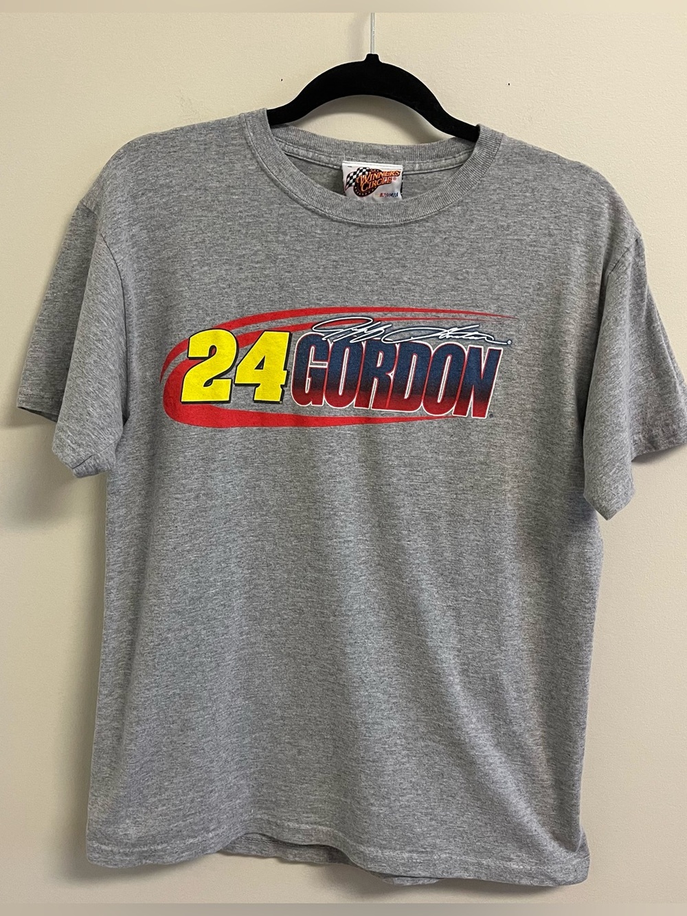 Vintage NASCAR T-Shirt Jeff Gordon Winner's Circle 24 DuPont Motorsports Gray M
